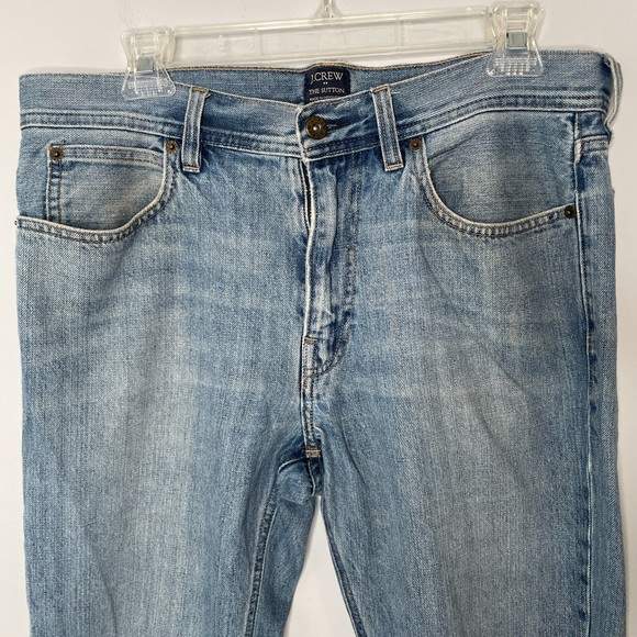 J. Crew Factory The Sutton Jeans Light Wash Straight Leg Mens 31x32 Cotton C9931 - Picture 10 of 12